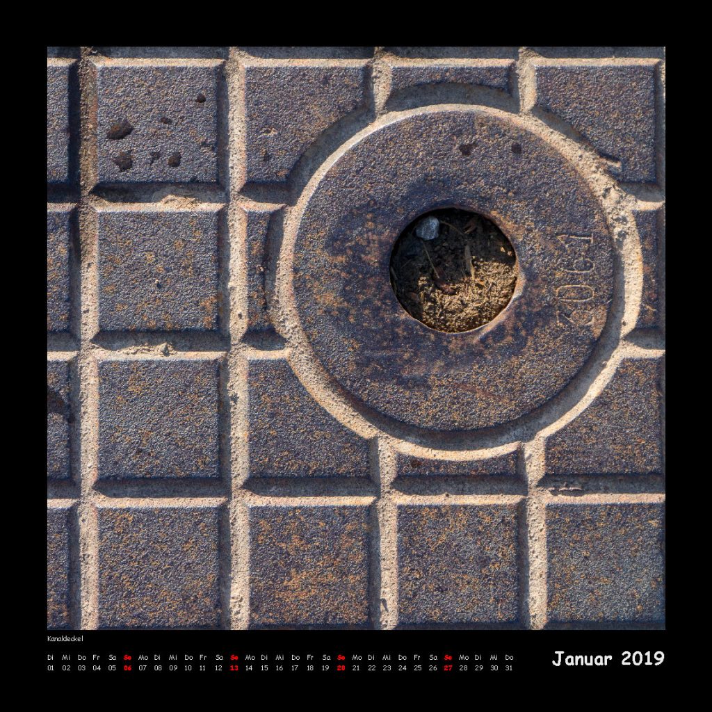 Kalender Quadraturen 2019 Januar (c)decoDesign-peters