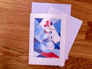 Weihnachtskarte Schneemann (c)DesoDesign-peters