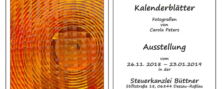 Einladung zur Ausstellung im Steuerbüro Büttner in Dessau