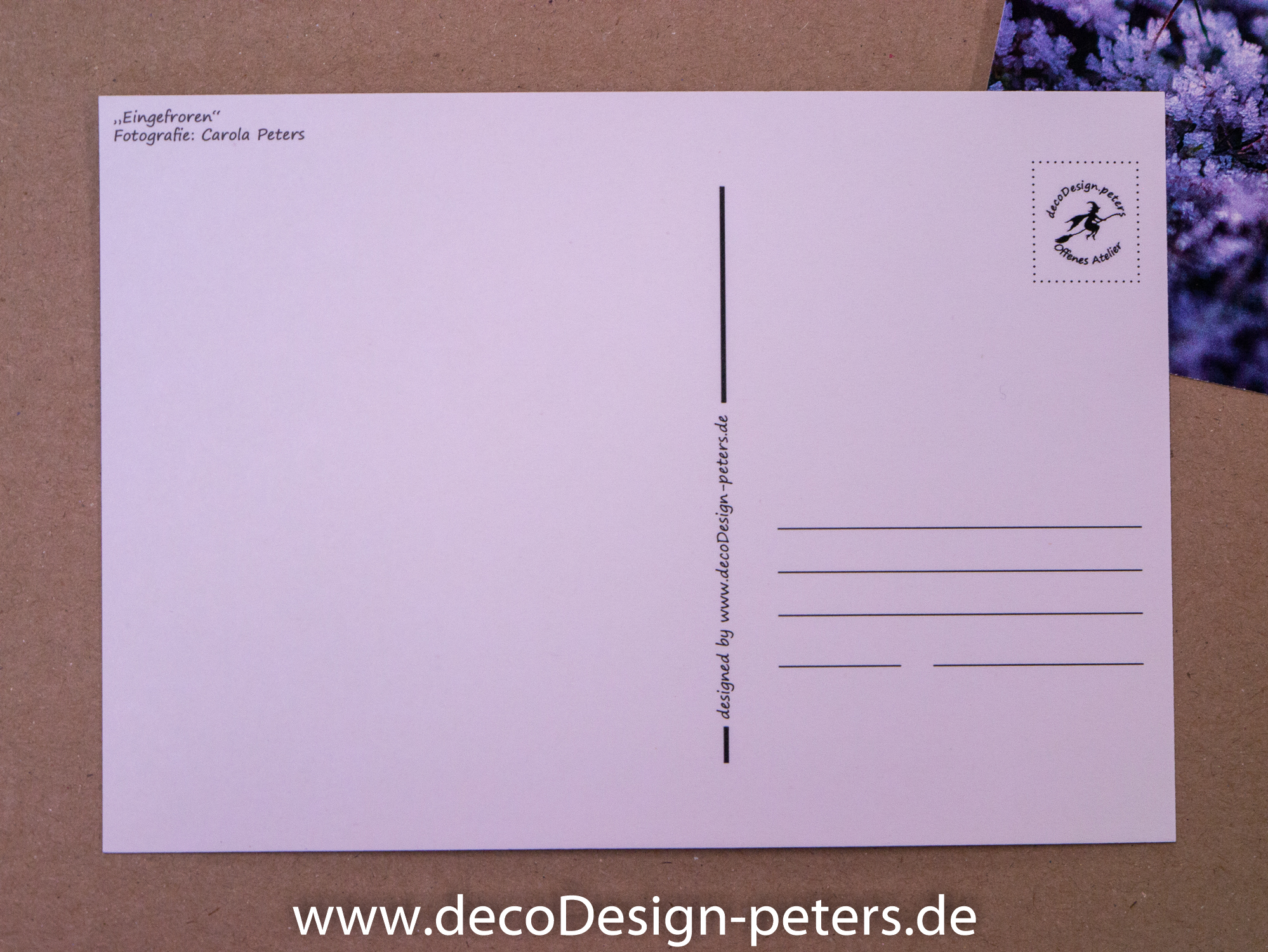 Postkarte Rückseite (c)decoDesign-peters.de