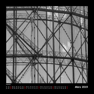 Kalender BlackAndWhite 2019 - 03_März (c)decoDesign-peters