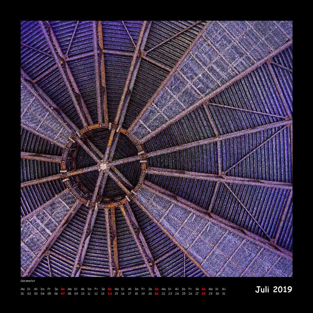 Kalender Quadraturen 2019 - Juli (c)decoDesign-peters